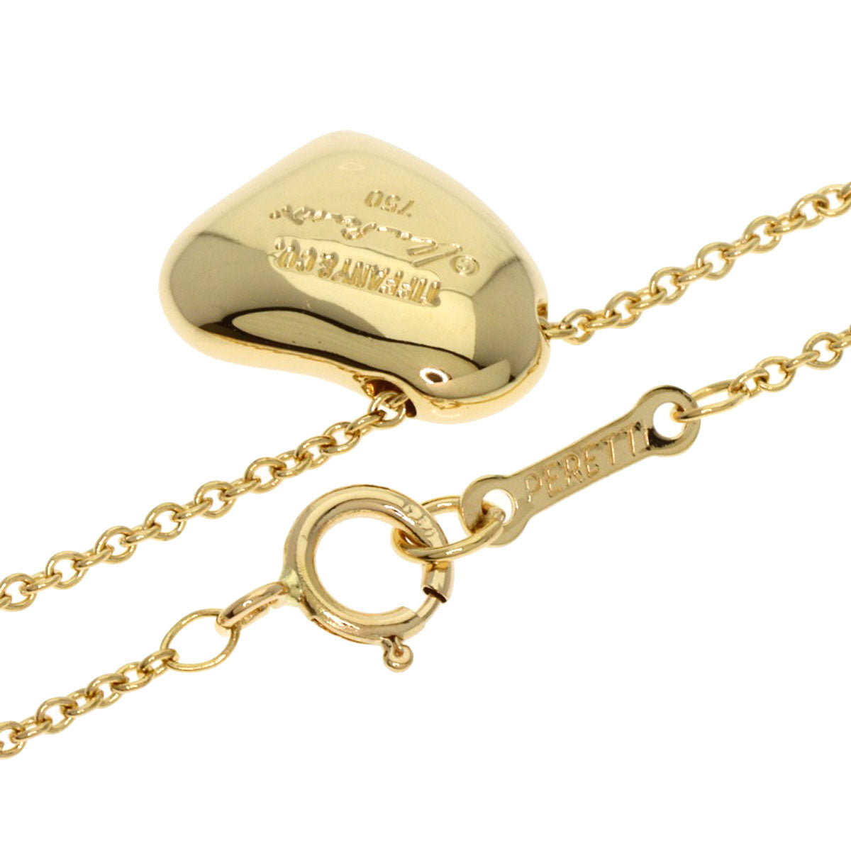 TIFFANY&Co. Full heart Necklace K18 Yellow Gold Ladies [Used]