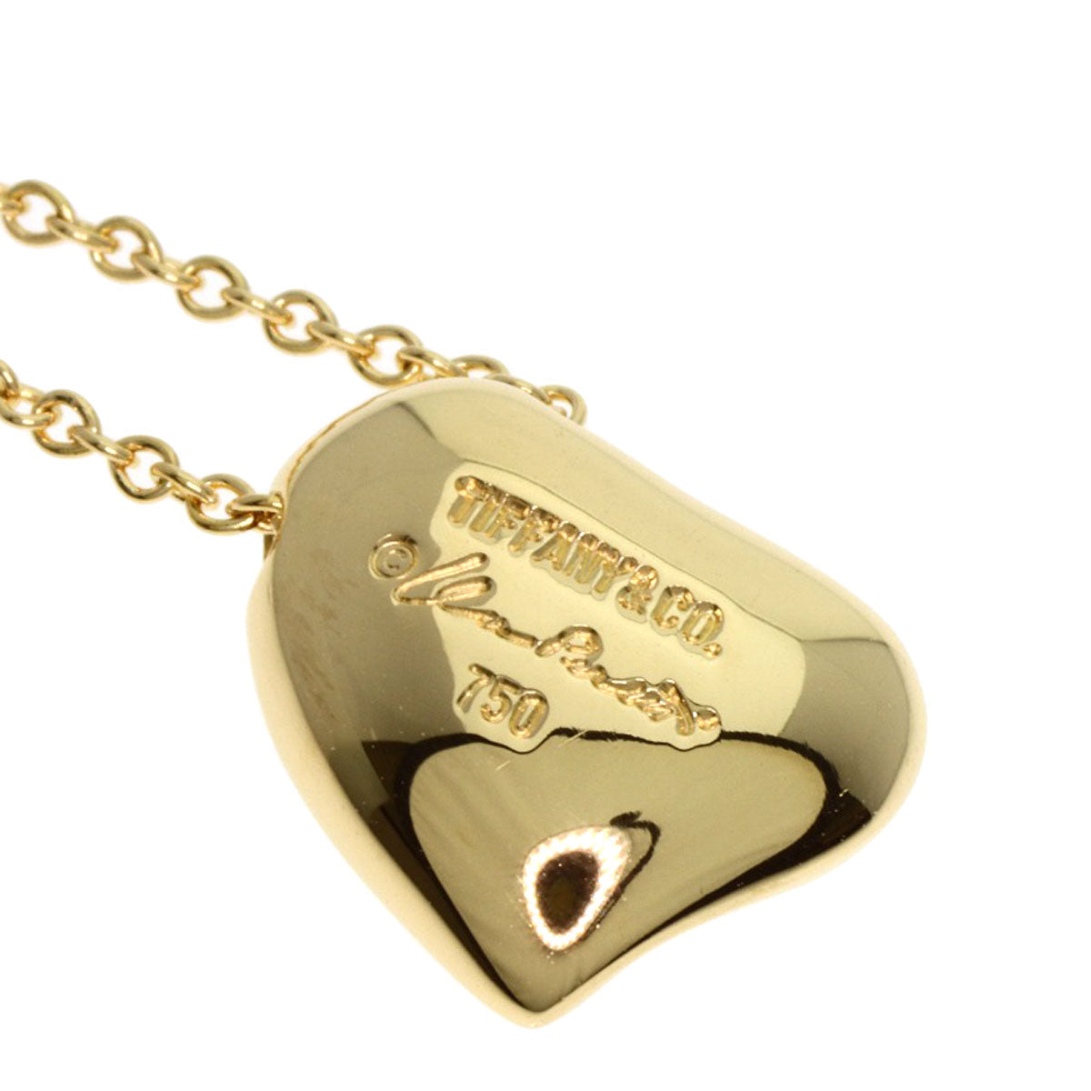 TIFFANY&Co. Full heart Necklace K18 Yellow Gold Ladies [Used]