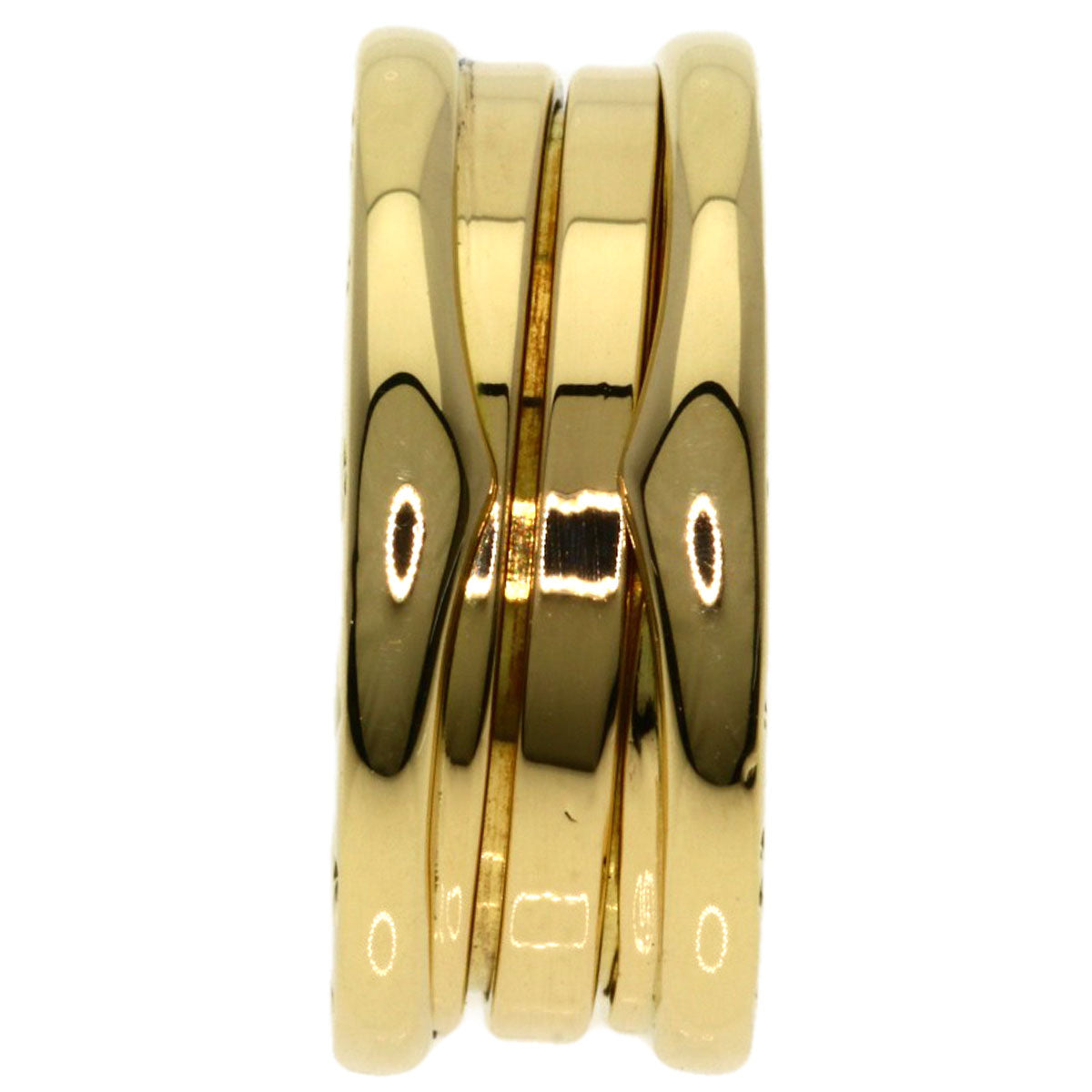 BVLGARI B.zero1 2 band #50 Ring K18 Yellow Gold Ladies [Used]