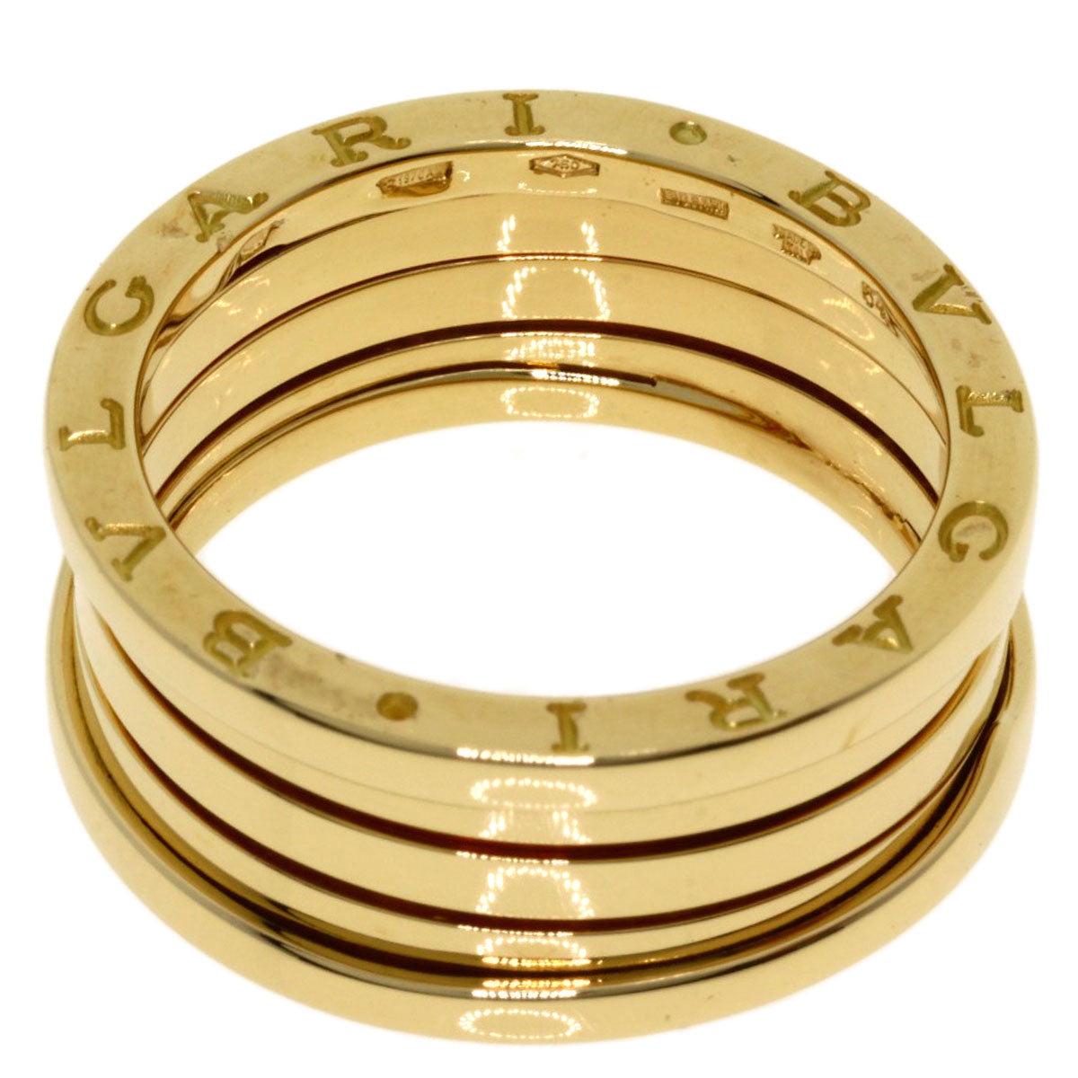 BVLGARI   Ring B.zero1 3 Band #64 K18 Yellow Gold unisex