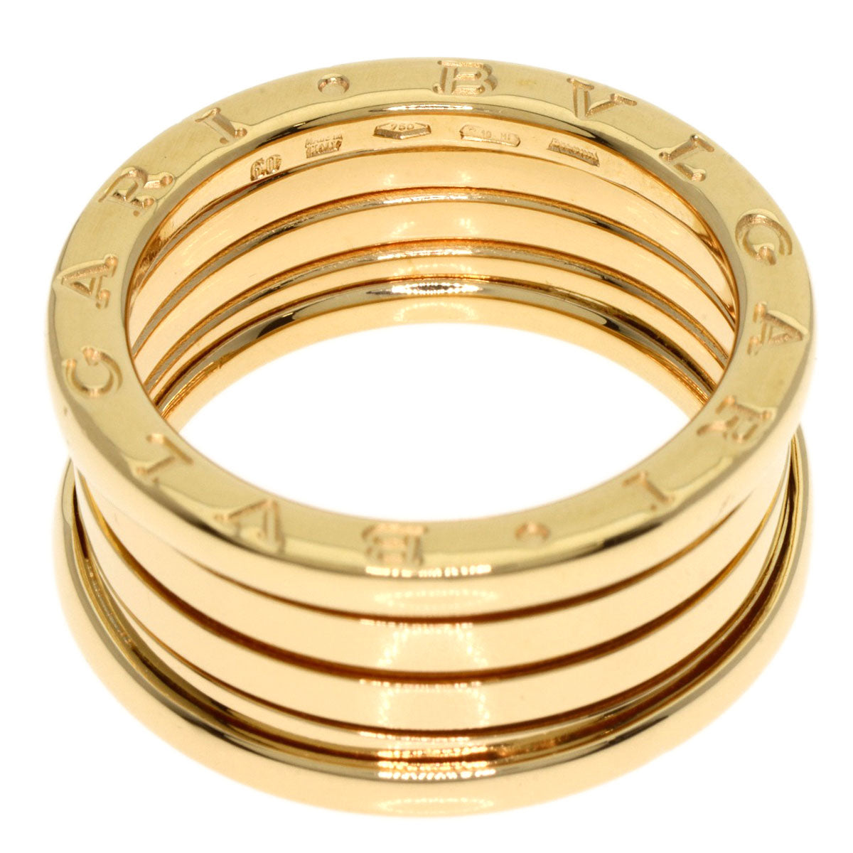 BVLGARI   Ring B.zero1 3 bands #60 K18 Yellow Gold Ladies