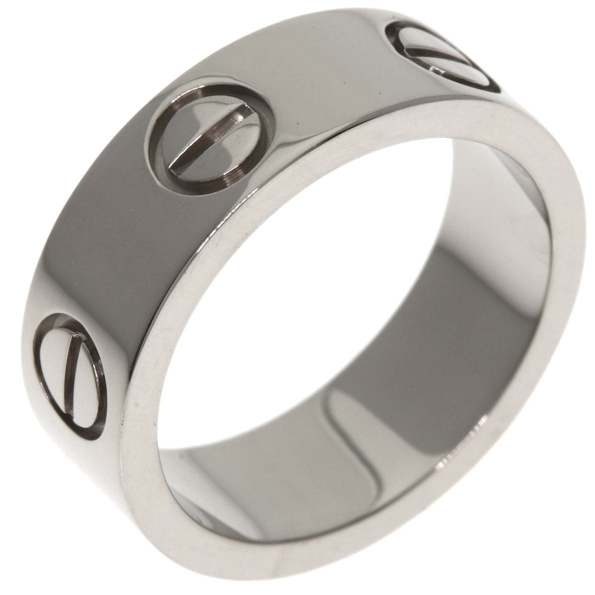 CARTIER love ring #46 Ring K18 White Gold Ladies [Used]