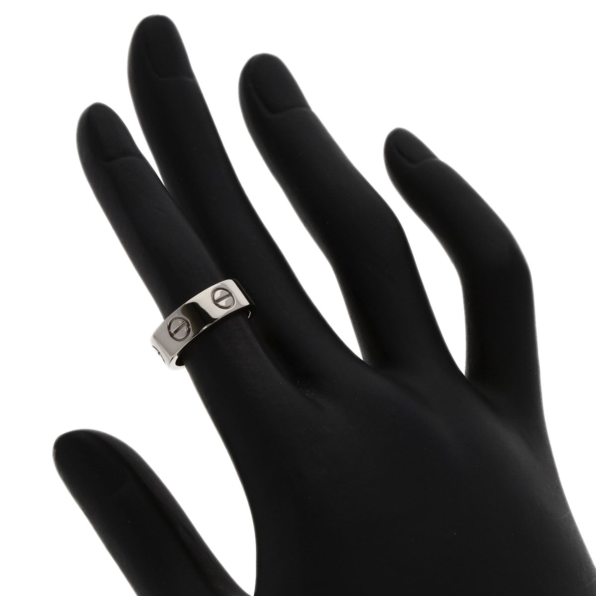 CARTIER love ring #46 Ring K18 White Gold Ladies [Used]