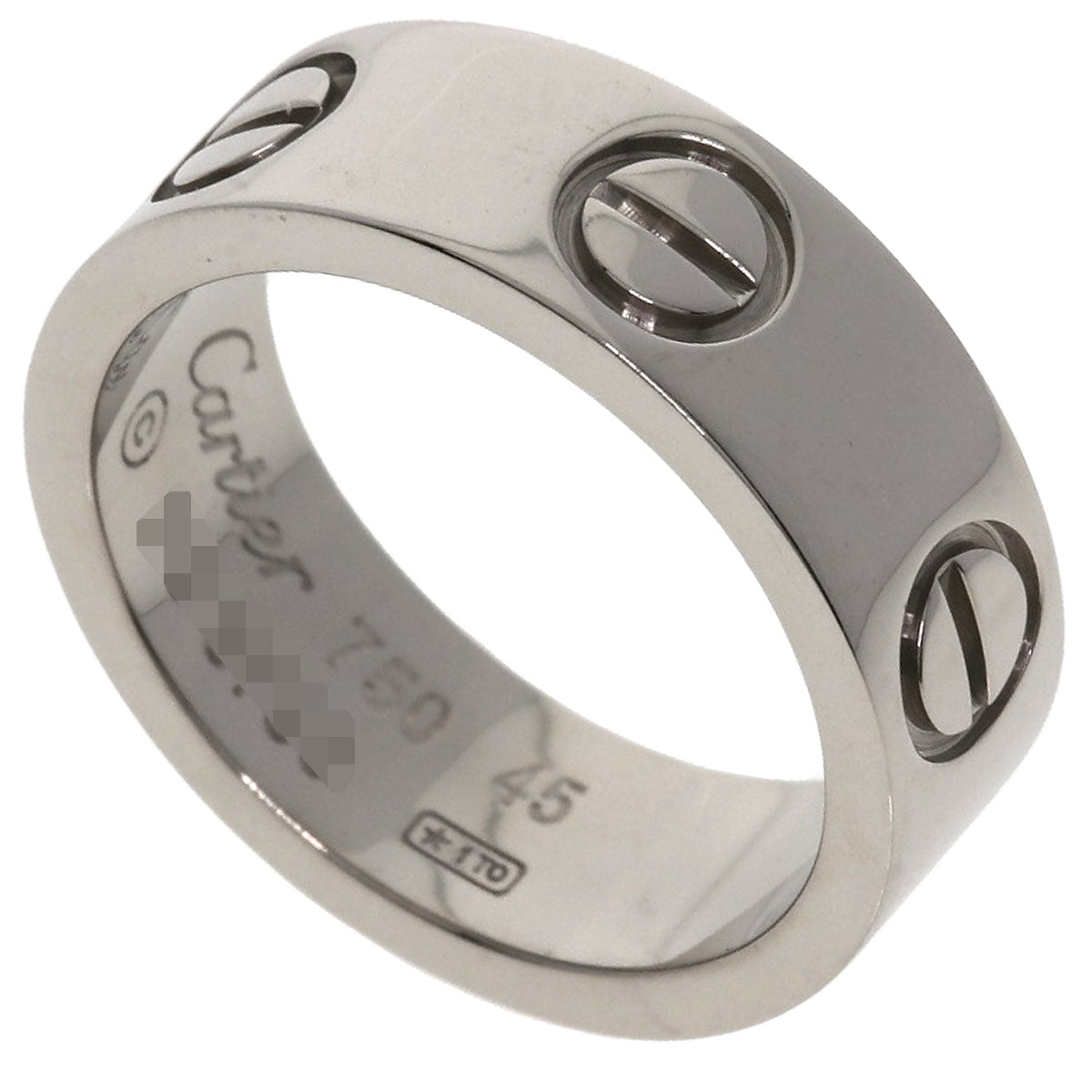 CARTIER love ring #45 Ring K18 White Gold Ladies [Used]
