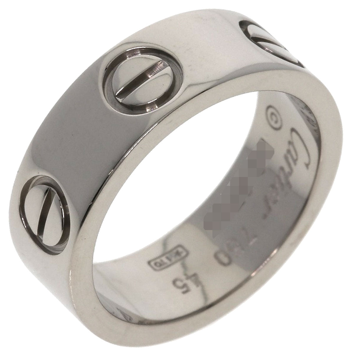 CARTIER love ring #45 Ring K18 White Gold Ladies [Used]