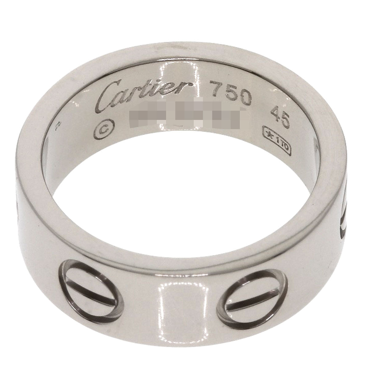 CARTIER love ring #45 Ring K18 White Gold Ladies [Used]