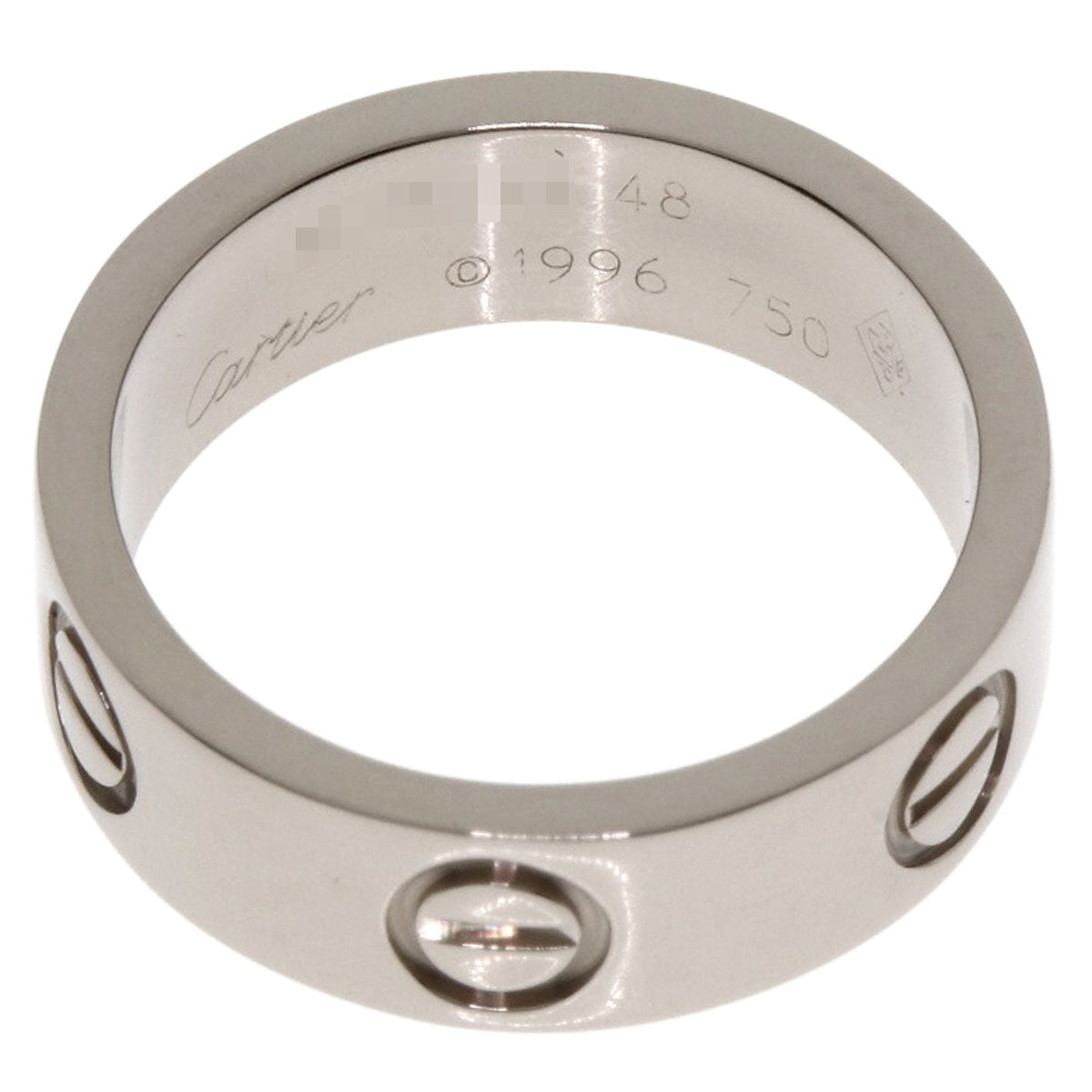 CARTIER love ring #48 Ring K18 White Gold Ladies [Used]