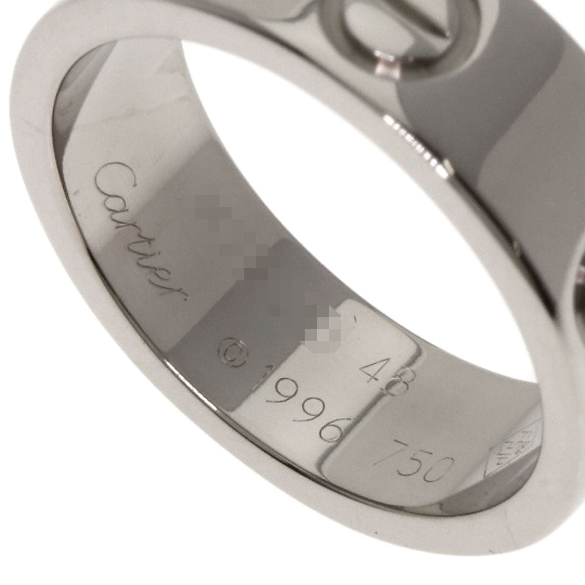 CARTIER love ring #48 Ring K18 White Gold Ladies [Used]