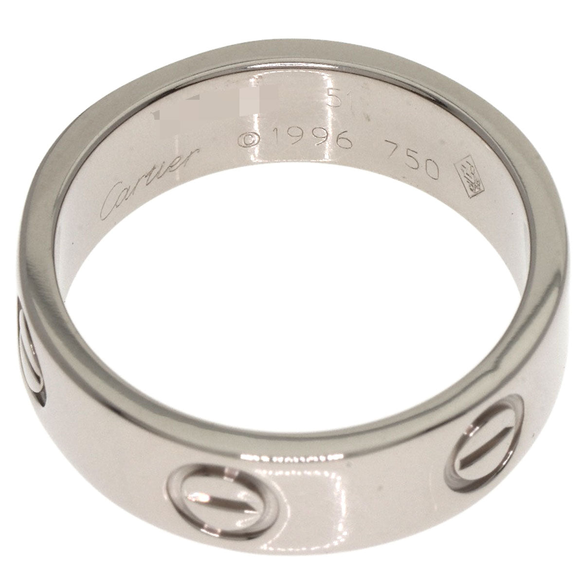 CARTIER love ring #51 Ring K18 White Gold Ladies [Used]