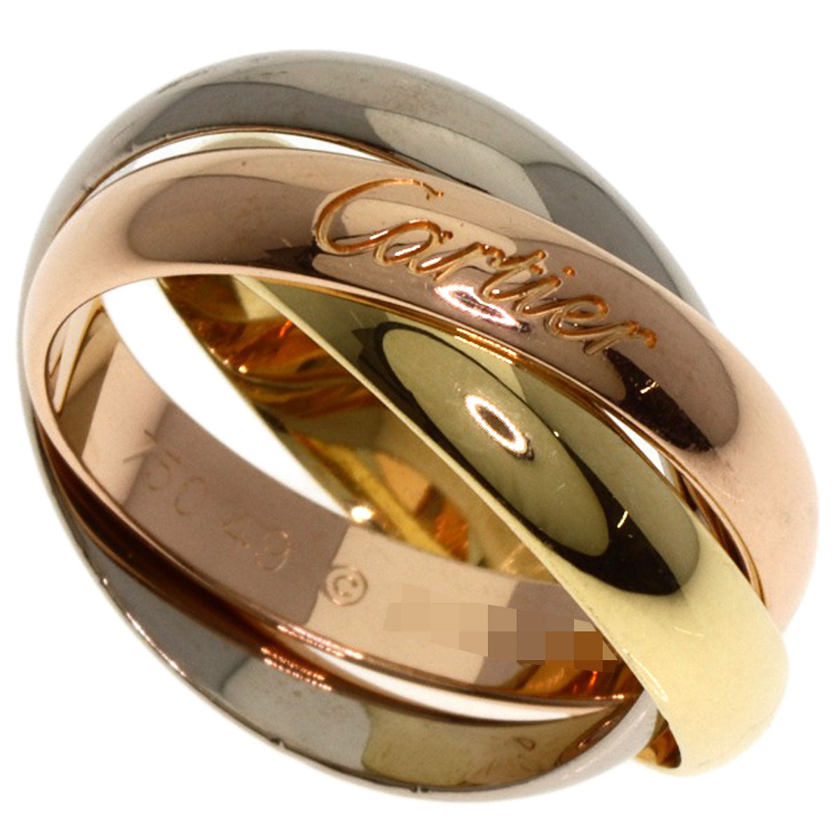 CARTIER Trinity current model #49 Ring K18 Yellow Gold K18 White GoldLadies [Used]