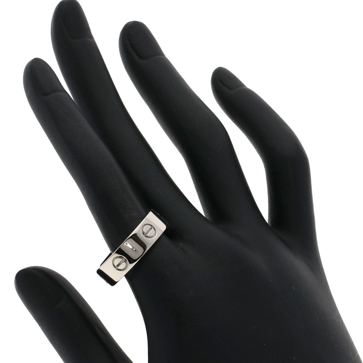 CARTIER love ring #60 Ring K18 White Gold Ladies [Used]