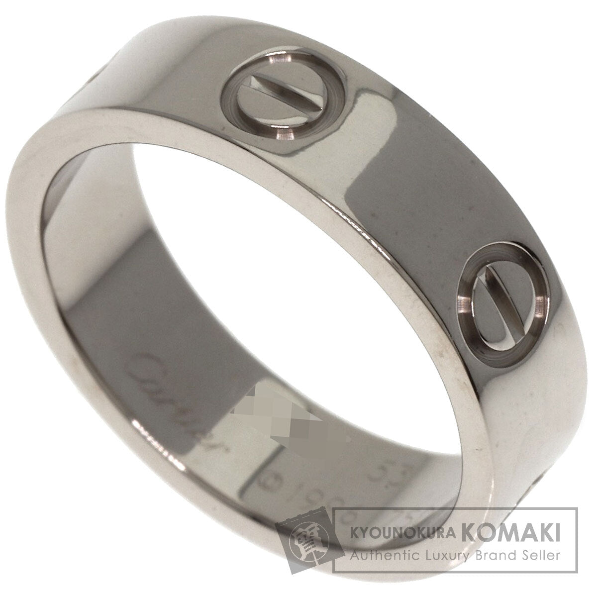 CARTIER love ring #53 Ring K18 White Gold Ladies [Used]