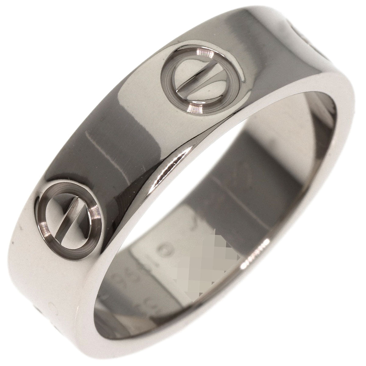 CARTIER love ring #53 Ring K18 White Gold Ladies [Used]