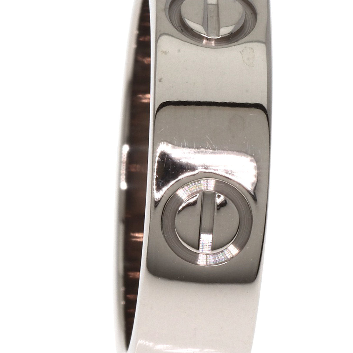 CARTIER love ring #53 Ring K18 White Gold Ladies [Used]
