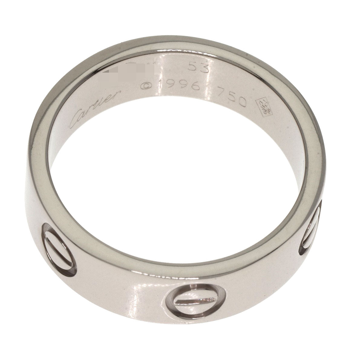 CARTIER love ring #53 Ring K18 White Gold Ladies [Used]