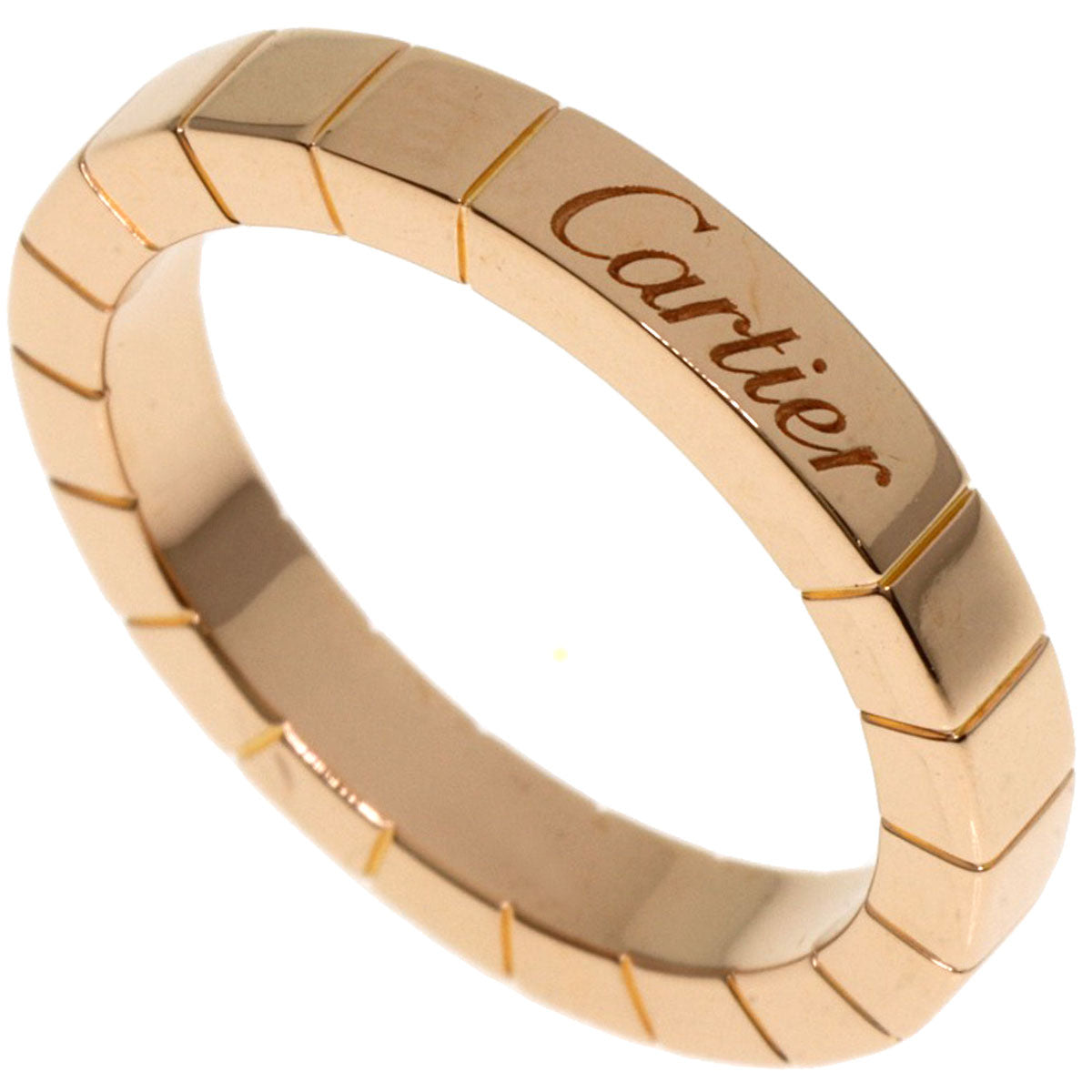 CARTIER Laniere # 51 Ring K18 Pink Gold Ladies [Used]
