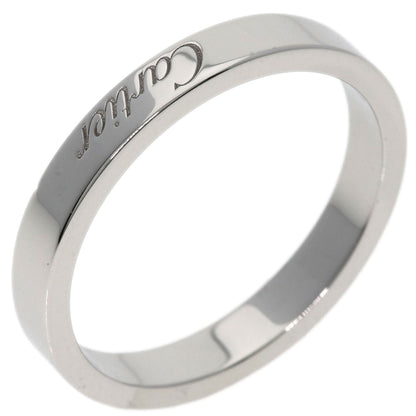 CARTIER   Ring Engraved # 54 Platinum PT950 Ladies