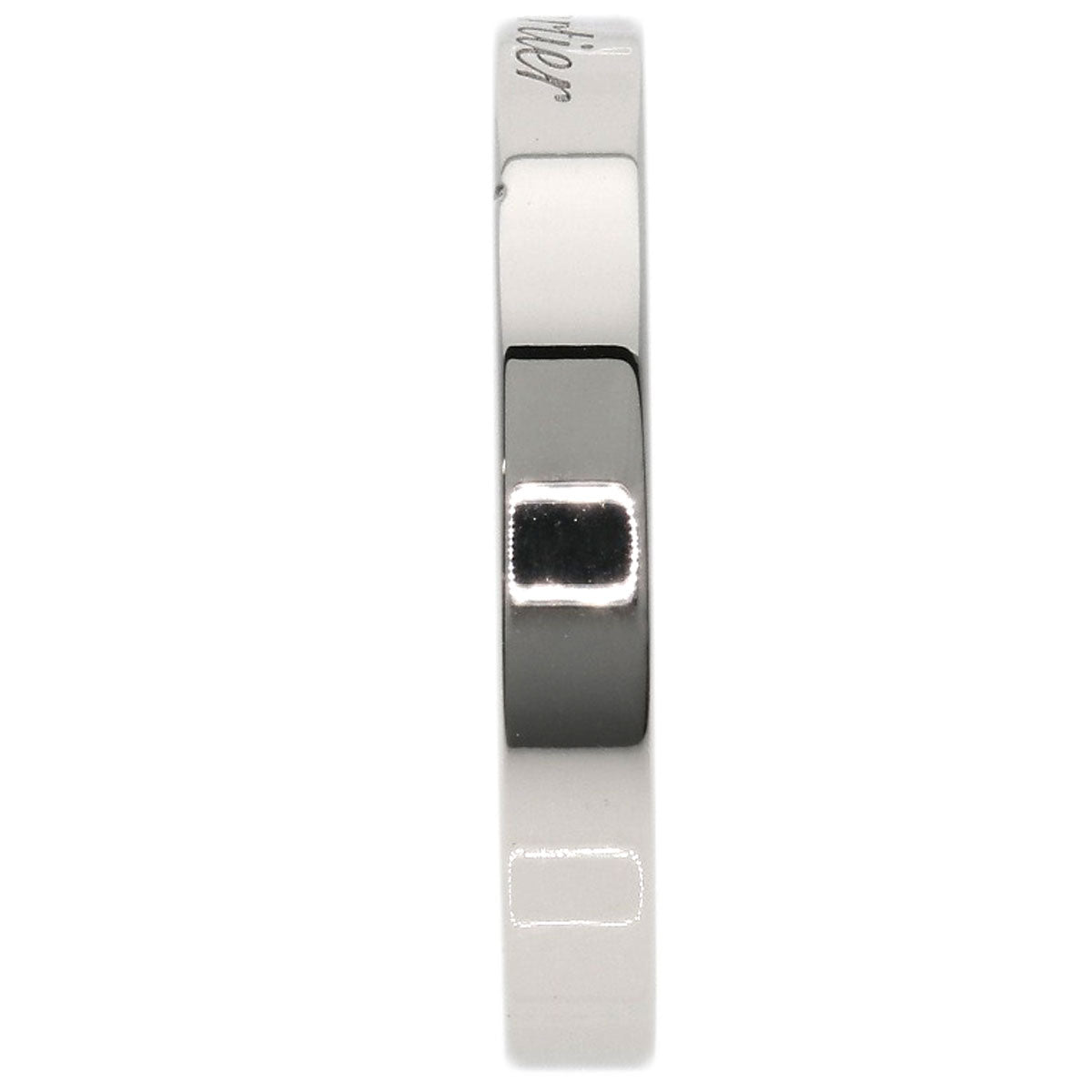 CARTIER   Ring Engraved # 54 Platinum PT950 Ladies