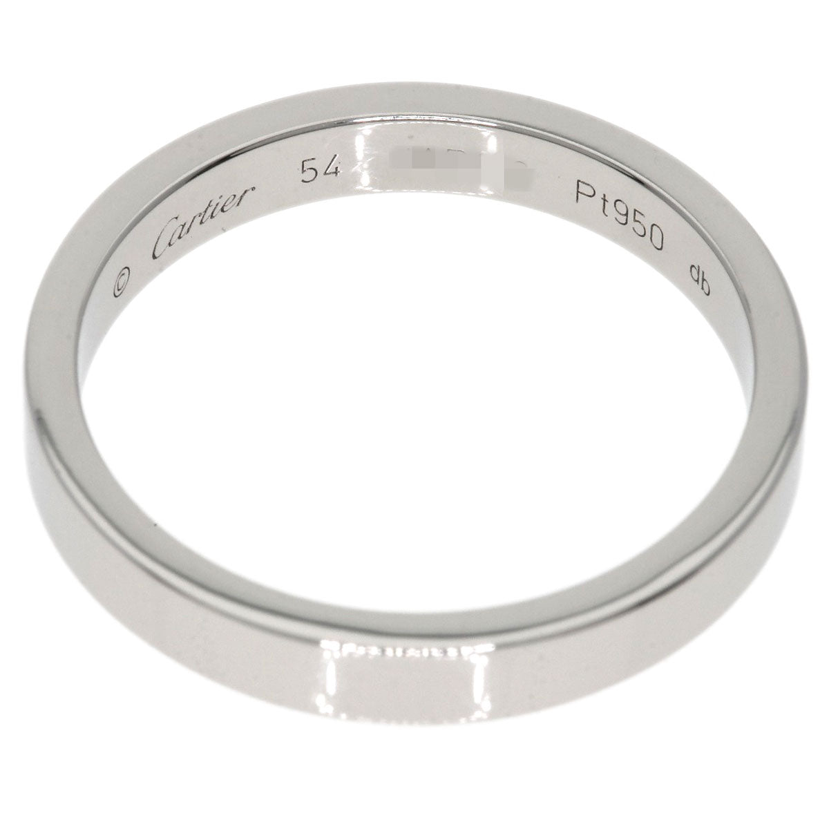CARTIER   Ring Engraved # 54 Platinum PT950 Ladies