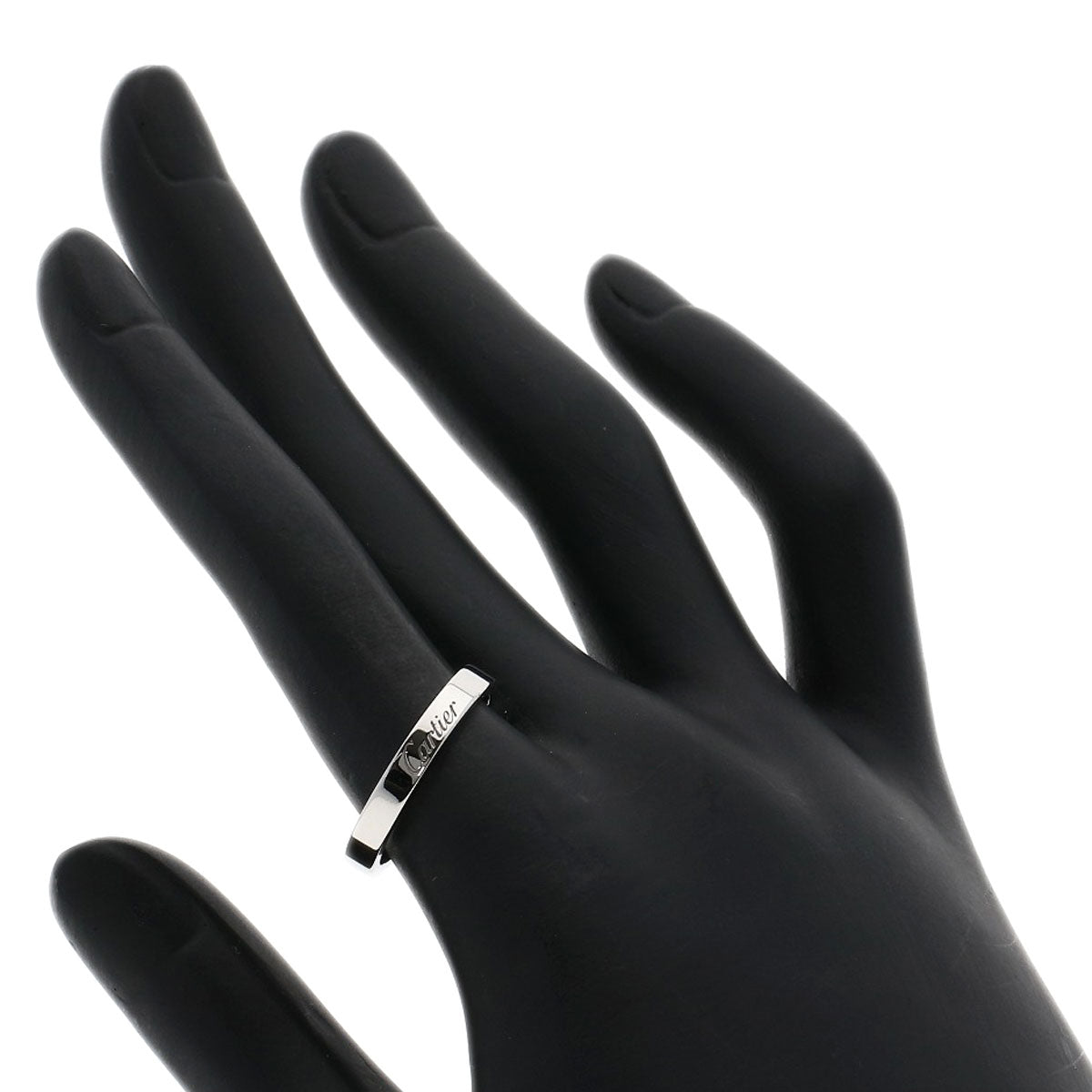 CARTIER   Ring Engraved # 54 Platinum PT950 Ladies
