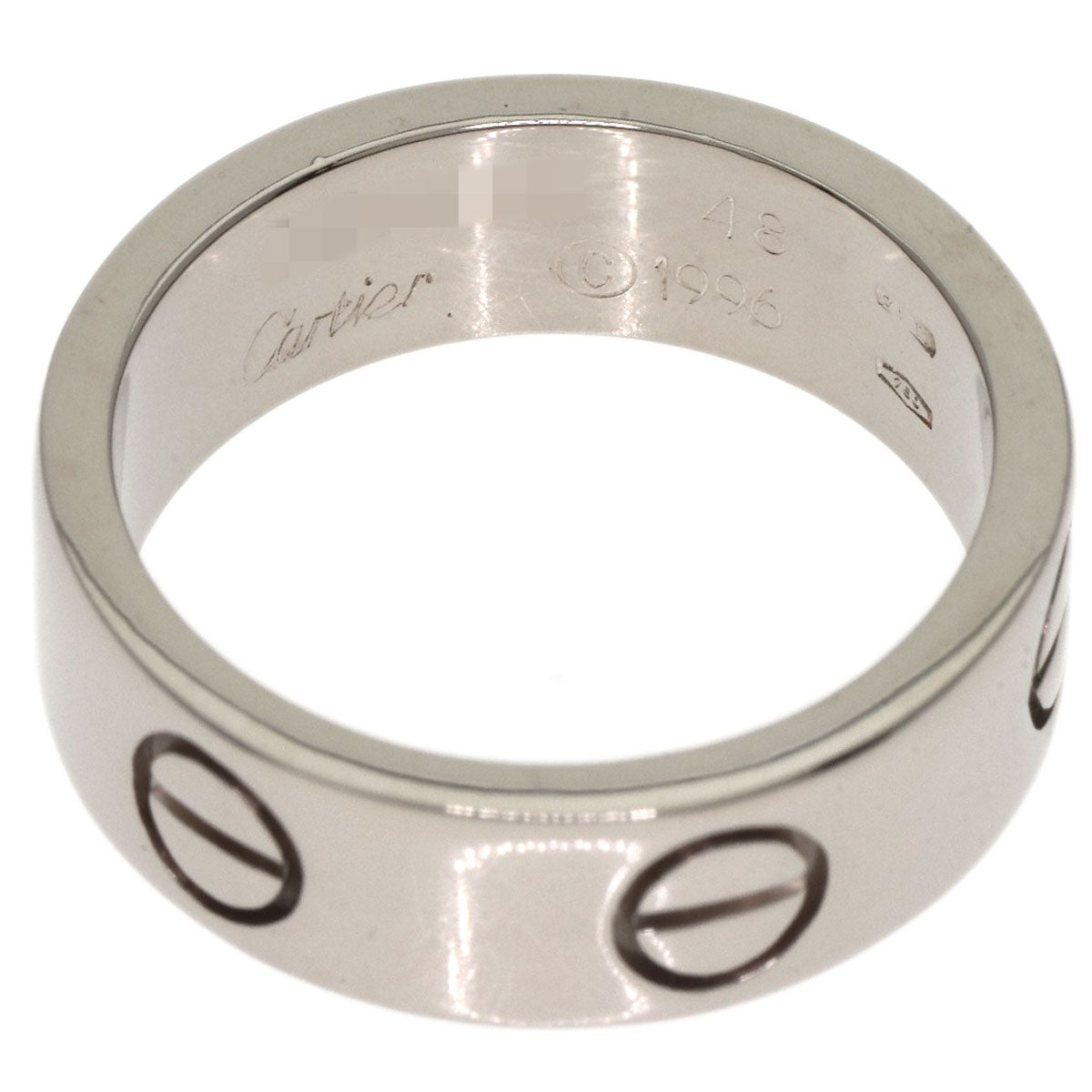 CARTIER love ring #48 Ring K18 White Gold Ladies [Used]