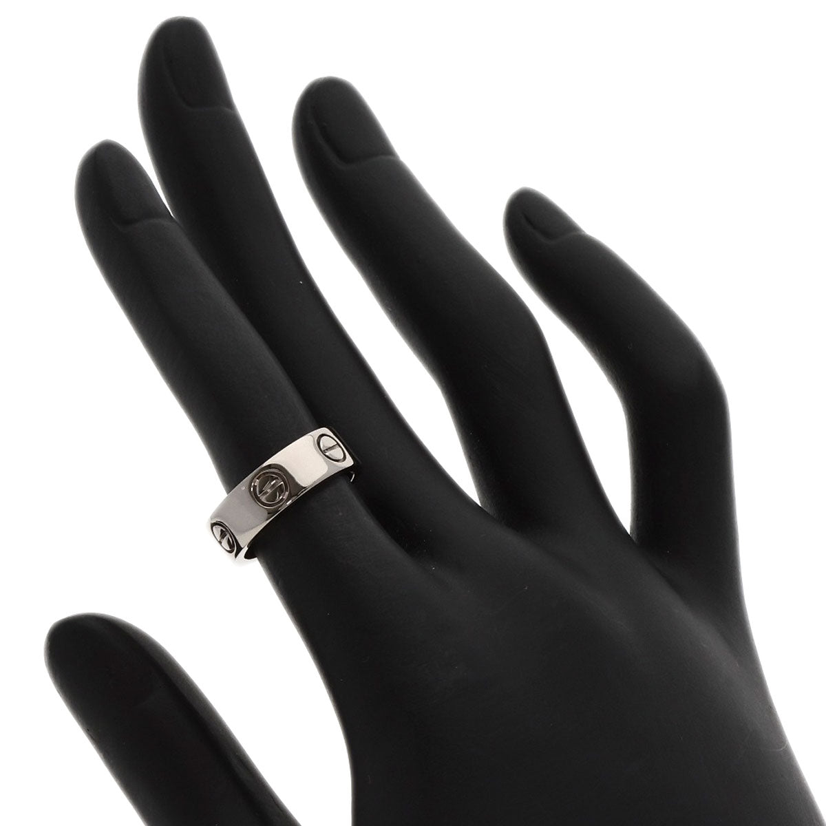 CARTIER love ring #48 Ring K18 White Gold Ladies [Used]