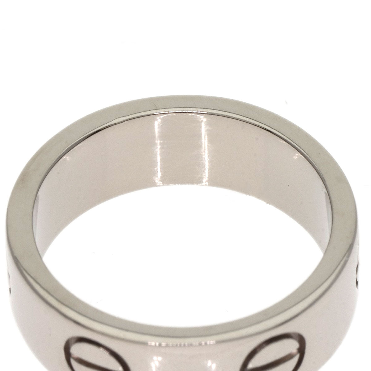 CARTIER love ring #48 Ring K18 White Gold Ladies [Used]