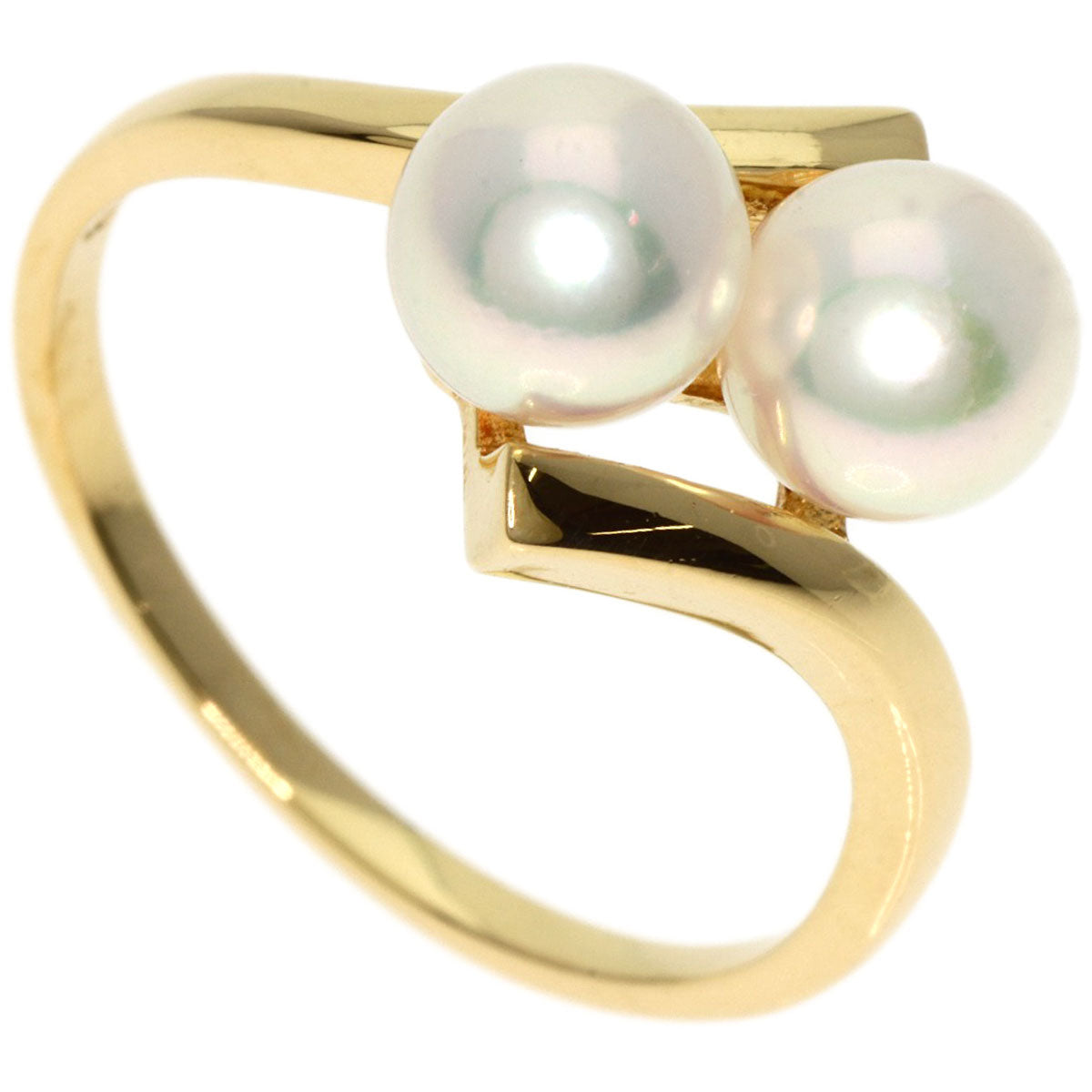 MIKIMOTO Pearl Pearl Charm included Ring K18 Yellow Gold Ladies [Used]