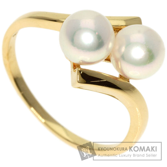 MIKIMOTO Pearl Pearl Charm included Ring K18 Yellow Gold Ladies [Used]