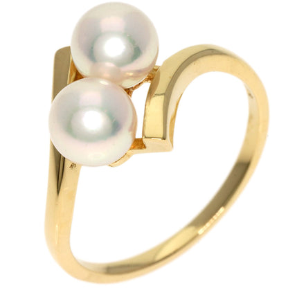 MIKIMOTO Pearl Pearl Charm included Ring K18 Yellow Gold Ladies [Used]