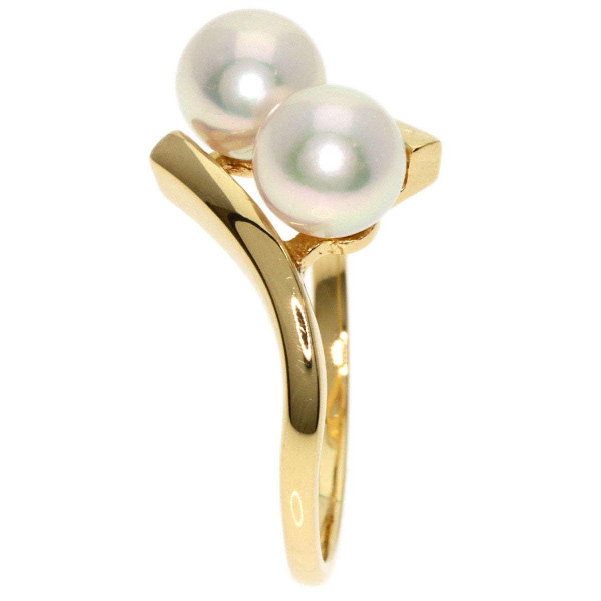 MIKIMOTO Pearl Pearl Charm included Ring K18 Yellow Gold Ladies [Used]