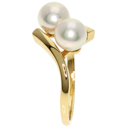 MIKIMOTO Pearl Pearl Charm included Ring K18 Yellow Gold Ladies [Used]