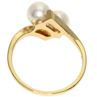 MIKIMOTO Pearl Pearl Charm included Ring K18 Yellow Gold Ladies [Used]