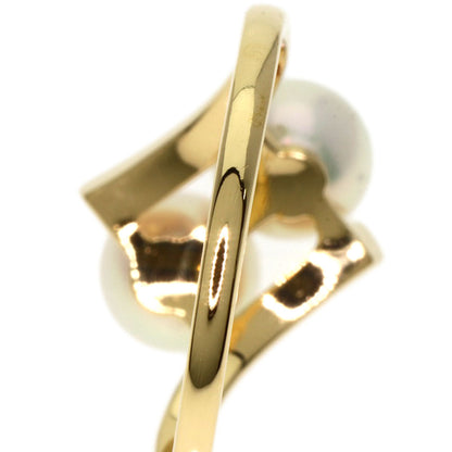 MIKIMOTO Pearl Pearl Charm included Ring K18 Yellow Gold Ladies [Used]
