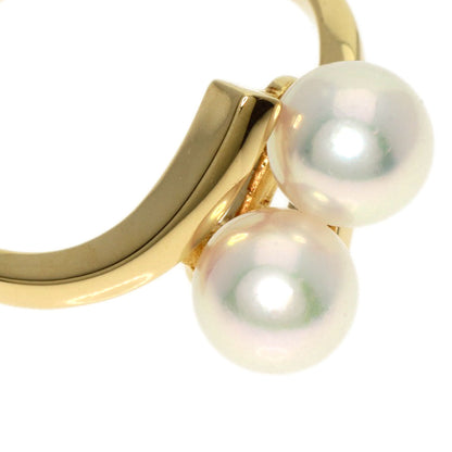 MIKIMOTO Pearl Pearl Charm included Ring K18 Yellow Gold Ladies [Used]