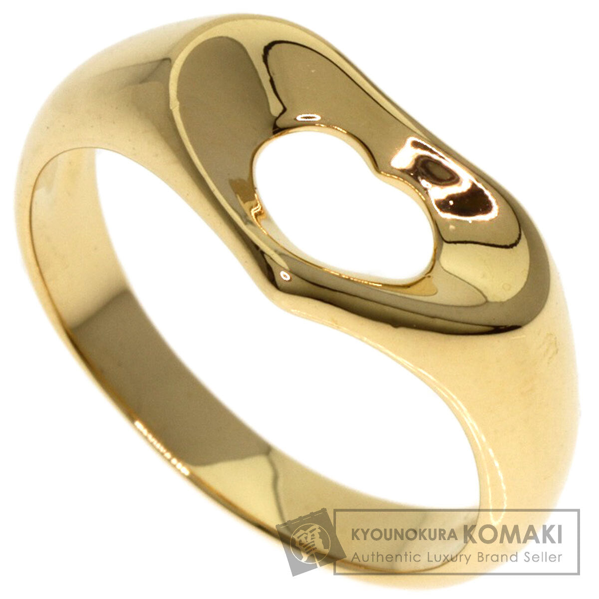 TIFFANY&Co. Open heart Ring K18 Yellow Gold Ladies [Used]