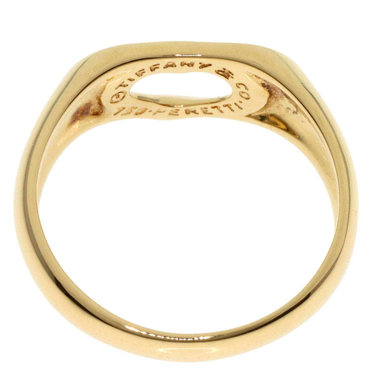 TIFFANY&Co. Open heart Ring K18 Yellow Gold Ladies [Used]