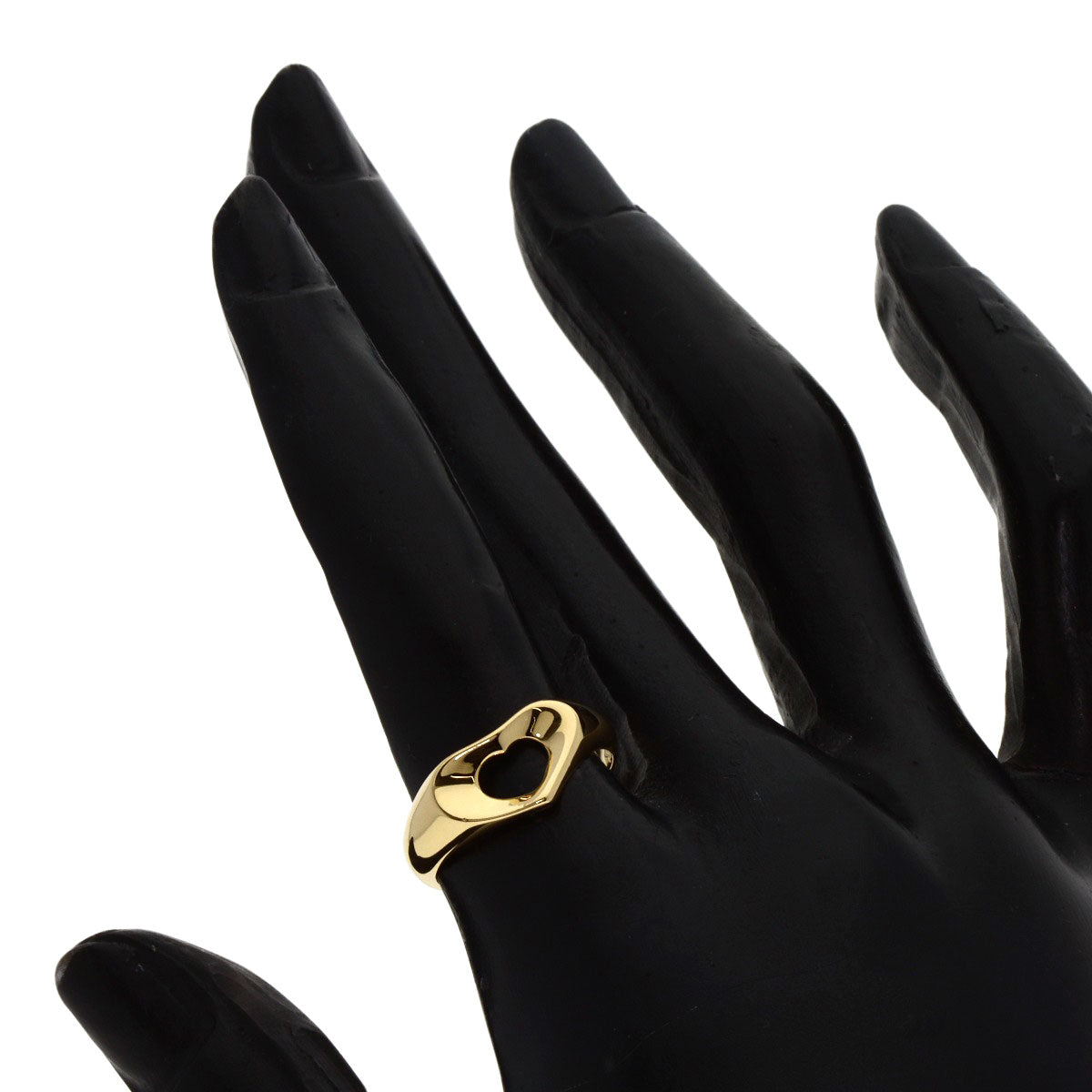 TIFFANY&Co. Open heart Ring K18 Yellow Gold Ladies [Used]