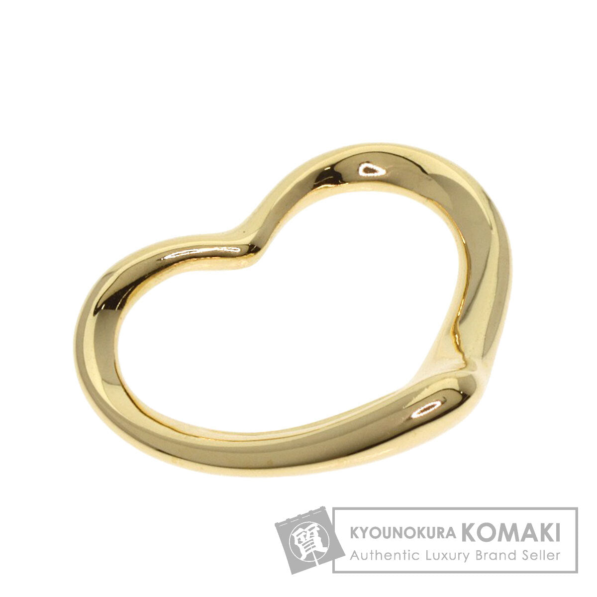 TIFFANY&Co. Open heart Pendant top K18 Yellow Gold Ladies [Used]