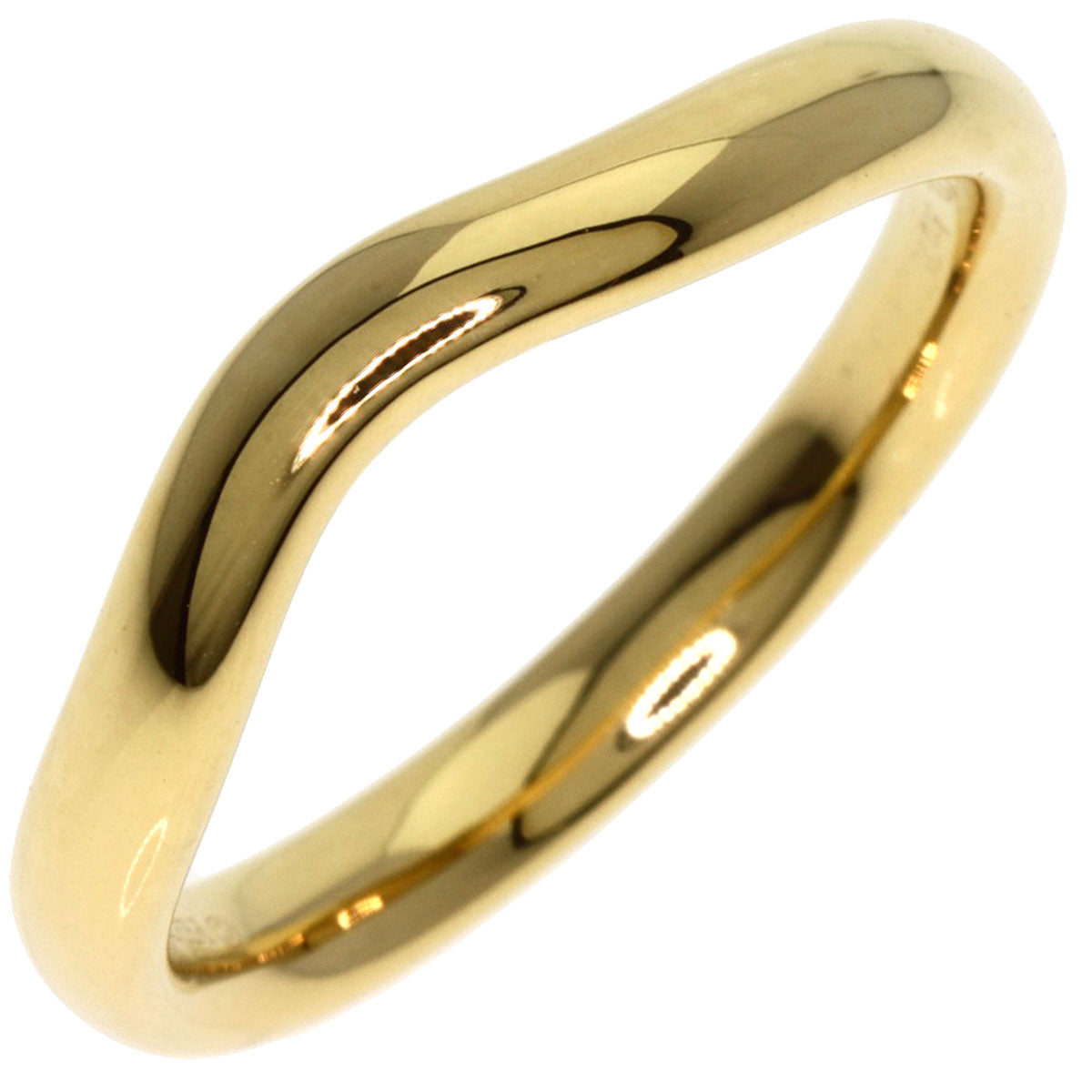 TIFFANY&Co.   Curved band Ring  K18 Yellow Gold Ladies [Used]