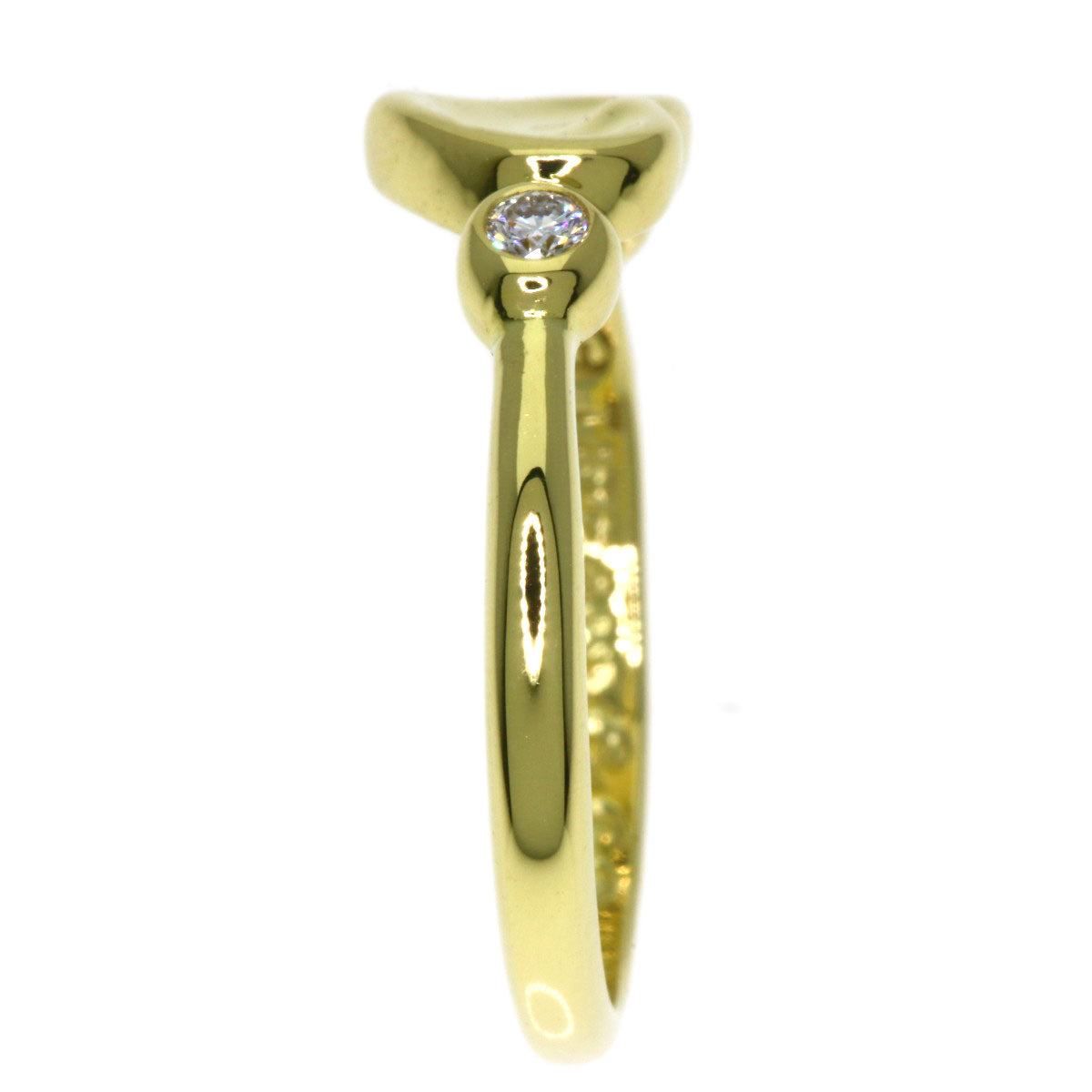 TIFFANY&Co. Full Heart 2P Diamond Ring K18 Yellow Gold Ladies [Used]