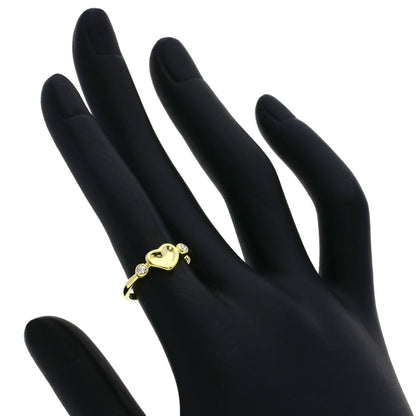 TIFFANY&Co. Full Heart 2P Diamond Ring K18 Yellow Gold Ladies [Used]