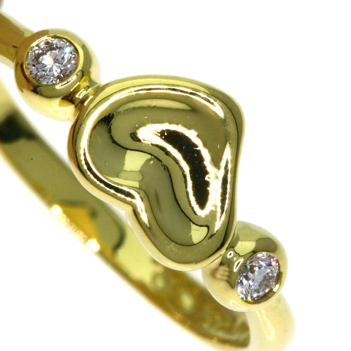 TIFFANY&Co. Full Heart 2P Diamond Ring K18 Yellow Gold Ladies [Used]
