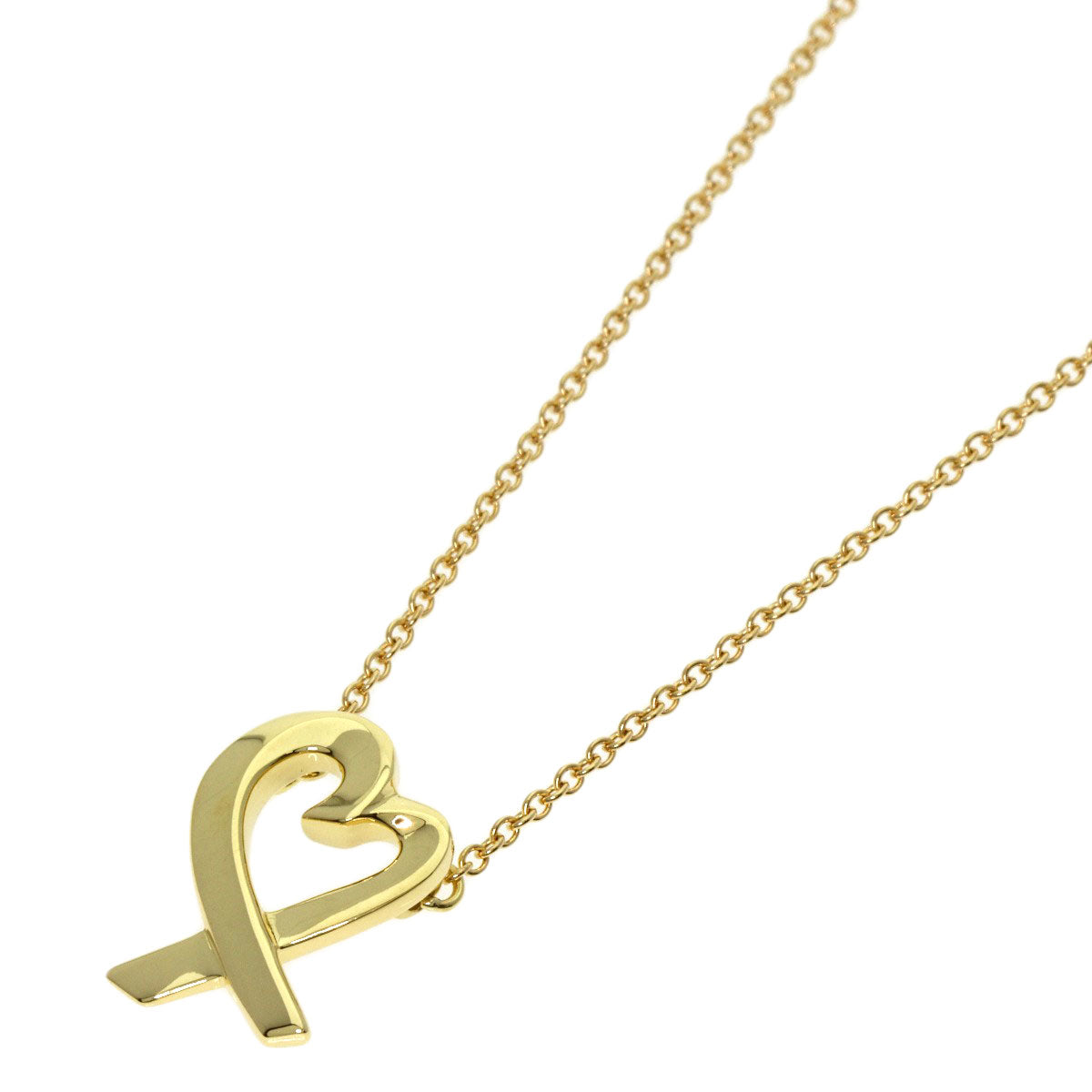 TIFFANY&Co.   Loving heart Necklace  K18 Yellow Gold Ladies [Used]