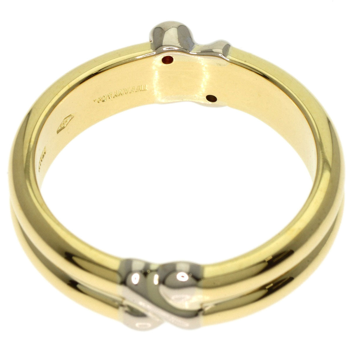 TIFFANY&Co. Signature Ruby Sapphire Ring K18 Yellow Gold Ladies [Used]