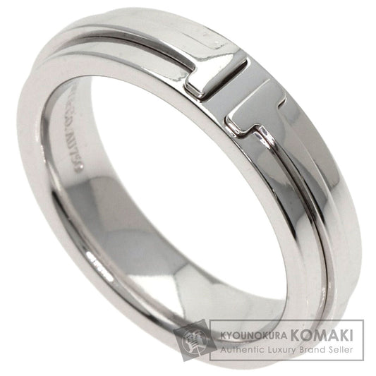 TIFFANY&Co. T TWO narrow Ring K18 White Gold Ladies [Used]
