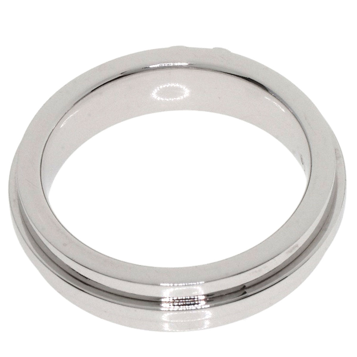 TIFFANY&Co. T TWO narrow Ring K18 White Gold Ladies [Used]