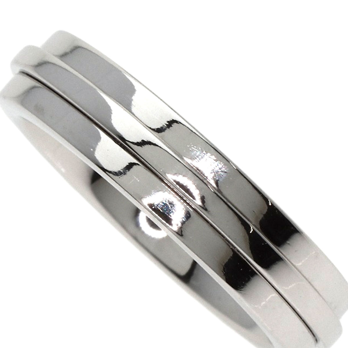 TIFFANY&Co. T TWO narrow Ring K18 White Gold Ladies [Used]