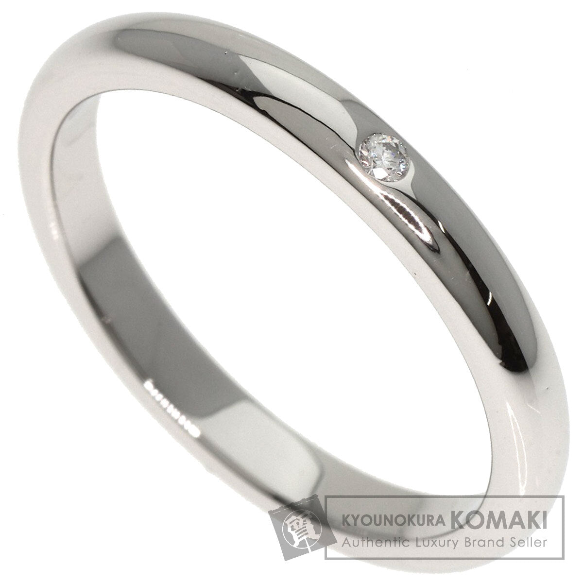 TIFFANY&Co. Stacking Band 1P Diamond Ring Platinum PT950 Ladies [Used]