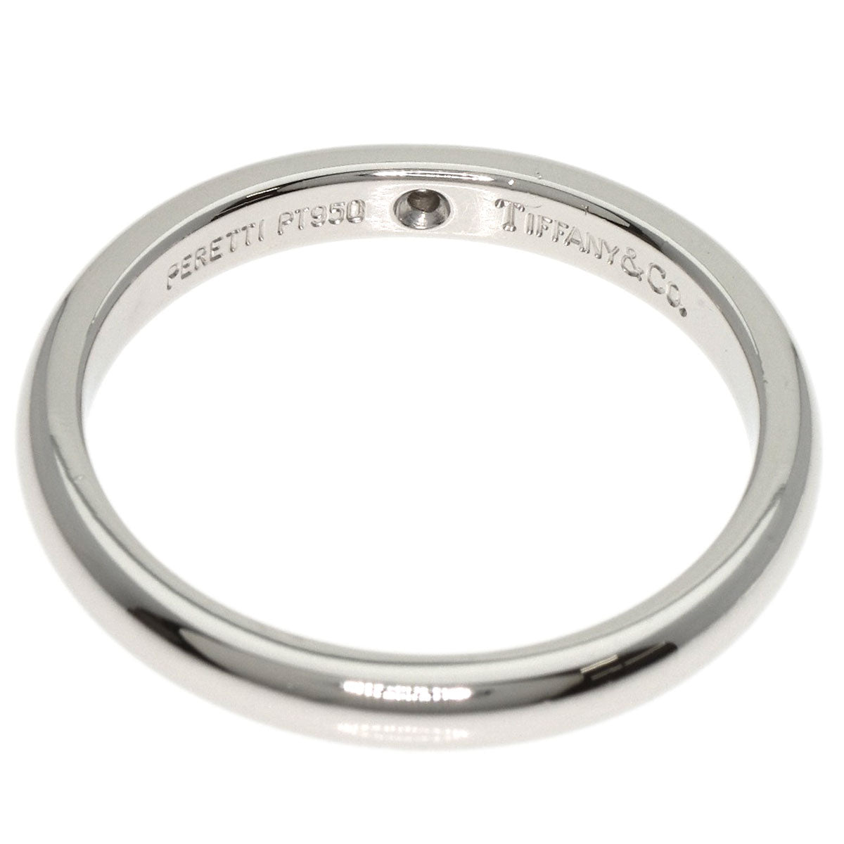 TIFFANY&Co. Stacking Band 1P Diamond Ring Platinum PT950 Ladies [Used]